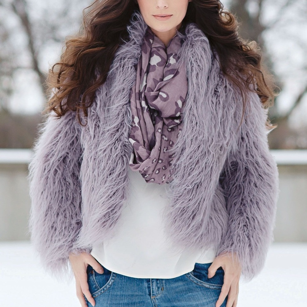 Fabulous Furs Faux Tibetan Lamb Jacket
